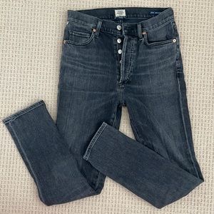 Citizens of Humanity Olivia high rise slim ankle, faded black